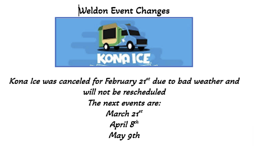  Kona Ice Event Change